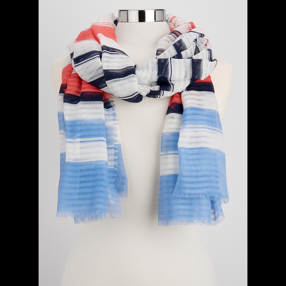 🇺🇸4 For $20 Maurices woven stripe print scarf/wrap/sarong